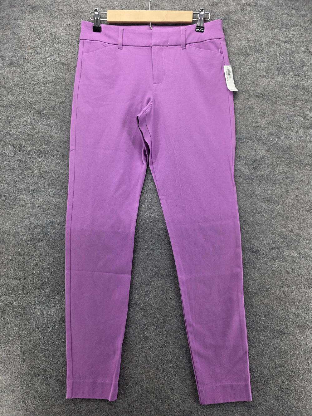 Old Navy Pants Womens 4 Tall Purple Ankle Twill Slim Stretch Pockets 30.5 In
